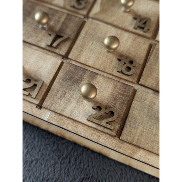 Magnolia Wood House Advent Calendar Drawer Farmhouse Joanna Gaines Fixer Upper - Picture 5 of 6